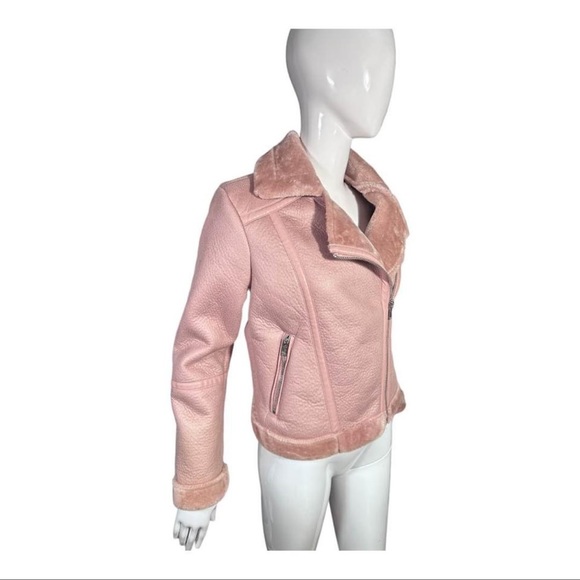 MISS SELFRIDGE PINK AVIATOR JACKET (SIZE 4) (NEW WITH TAG) - Picture 4 of 7